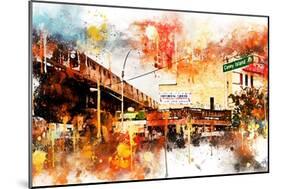 NYC Watercolor Collection - Urban Traffic-Philippe Hugonnard-Mounted Art Print