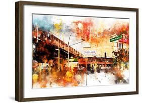 NYC Watercolor Collection - Urban Traffic-Philippe Hugonnard-Framed Art Print