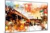 NYC Watercolor Collection - Urban Traffic-Philippe Hugonnard-Mounted Art Print