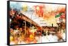 NYC Watercolor Collection - Urban Traffic-Philippe Hugonnard-Framed Stretched Canvas