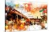 NYC Watercolor Collection - Urban Traffic-Philippe Hugonnard-Stretched Canvas