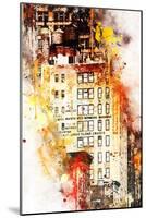 NYC Watercolor Collection - US Building-Philippe Hugonnard-Mounted Art Print