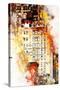 NYC Watercolor Collection - US Building-Philippe Hugonnard-Stretched Canvas