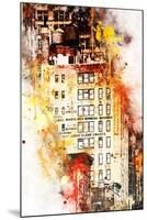 NYC Watercolor Collection - US Building-Philippe Hugonnard-Mounted Art Print