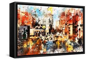 NYC Watercolor Collection - Vision-Philippe Hugonnard-Framed Stretched Canvas