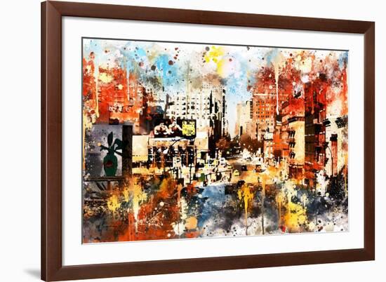 NYC Watercolor Collection - Vision-Philippe Hugonnard-Framed Art Print