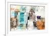 NYC Watercolor Collection - W Sign-Philippe Hugonnard-Framed Art Print