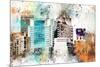 NYC Watercolor Collection - W Sign-Philippe Hugonnard-Mounted Art Print