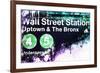 NYC Watercolor Collection - Wall Street Station-Philippe Hugonnard-Framed Art Print