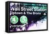 NYC Watercolor Collection - Wall Street Station-Philippe Hugonnard-Framed Stretched Canvas