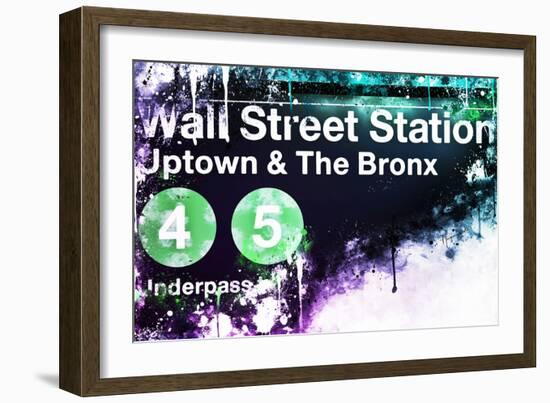 NYC Watercolor Collection - Wall Street Station-Philippe Hugonnard-Framed Premium Giclee Print