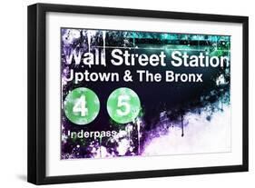 NYC Watercolor Collection - Wall Street Station-Philippe Hugonnard-Framed Art Print