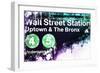 NYC Watercolor Collection - Wall Street Station-Philippe Hugonnard-Framed Art Print