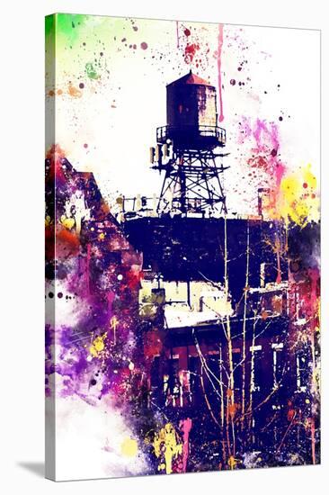 NYC Watercolor Collection - Watertank-Philippe Hugonnard-Stretched Canvas