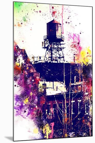 NYC Watercolor Collection - Watertank-Philippe Hugonnard-Mounted Art Print