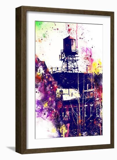 NYC Watercolor Collection - Watertank-Philippe Hugonnard-Framed Art Print