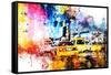 NYC Watercolor Collection - Yellow Taxis-Philippe Hugonnard-Framed Stretched Canvas