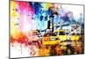 NYC Watercolor Collection - Yellow Taxis-Philippe Hugonnard-Mounted Art Print