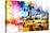 NYC Watercolor Collection - Yellow Taxis-Philippe Hugonnard-Stretched Canvas