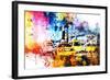 NYC Watercolor Collection - Yellow Taxis-Philippe Hugonnard-Framed Art Print