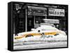 NYC Yellow Cab Buried in Snow-Philippe Hugonnard-Framed Stretched Canvas