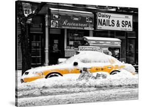 NYC Yellow Cab Buried in Snow-Philippe Hugonnard-Stretched Canvas