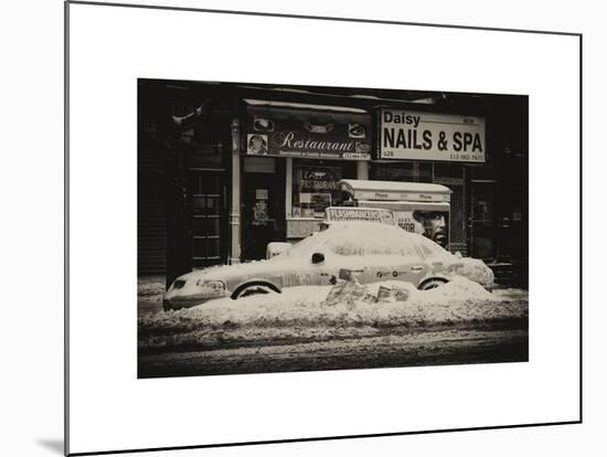 NYC Yellow Cab Buried in Snow-Philippe Hugonnard-Mounted Art Print