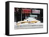 NYC Yellow Cab Buried in Snow-Philippe Hugonnard-Framed Stretched Canvas