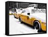 NYC Yellow Cab in the Snow-Philippe Hugonnard-Framed Stretched Canvas