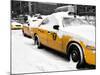 NYC Yellow Cab in the Snow-Philippe Hugonnard-Mounted Photographic Print