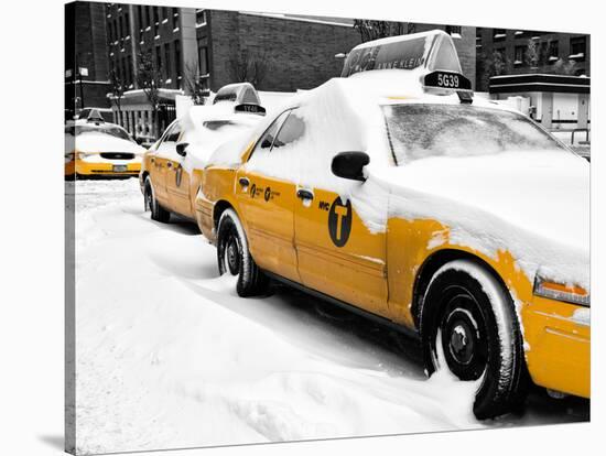 NYC Yellow Cab in the Snow-Philippe Hugonnard-Stretched Canvas