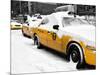 NYC Yellow Cab in the Snow-Philippe Hugonnard-Mounted Photographic Print