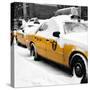 NYC Yellow Cab in the Snow-Philippe Hugonnard-Stretched Canvas