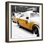 NYC Yellow Cab in the Snow-Philippe Hugonnard-Framed Photographic Print