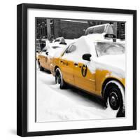 NYC Yellow Cab in the Snow-Philippe Hugonnard-Framed Photographic Print