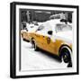 NYC Yellow Cab in the Snow-Philippe Hugonnard-Framed Photographic Print