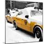 NYC Yellow Cab in the Snow-Philippe Hugonnard-Mounted Photographic Print