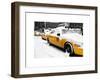 NYC Yellow Cab in the Snow-Philippe Hugonnard-Framed Art Print