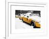 NYC Yellow Cab in the Snow-Philippe Hugonnard-Framed Art Print