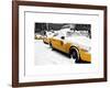 NYC Yellow Cab in the Snow-Philippe Hugonnard-Framed Art Print