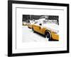 NYC Yellow Cab in the Snow-Philippe Hugonnard-Framed Art Print