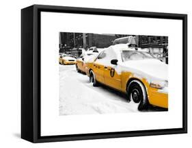 NYC Yellow Cab in the Snow-Philippe Hugonnard-Framed Stretched Canvas