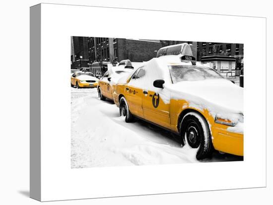 NYC Yellow Cab in the Snow-Philippe Hugonnard-Stretched Canvas