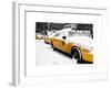 NYC Yellow Cab in the Snow-Philippe Hugonnard-Framed Art Print