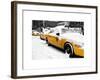 NYC Yellow Cab in the Snow-Philippe Hugonnard-Framed Art Print