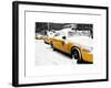 NYC Yellow Cab in the Snow-Philippe Hugonnard-Framed Art Print