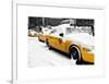 NYC Yellow Cab in the Snow-Philippe Hugonnard-Framed Art Print