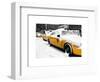 NYC Yellow Cab in the Snow-Philippe Hugonnard-Framed Art Print