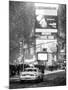 NYC Yellow Taxi at Times Square during a Snowstorm by Night-Philippe Hugonnard-Mounted Photographic Print