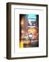 NYC Yellow Taxi at Times Square during a Snowstorm by Night-Philippe Hugonnard-Framed Art Print